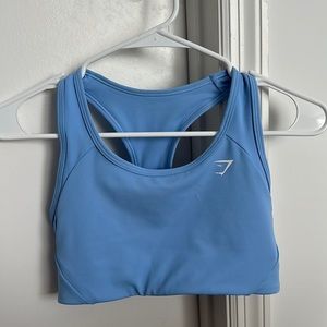 NEW Small Gymshark Essential Racer Back Sports Bra - Light Blue